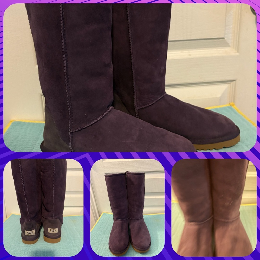 UGG Purple Winter Boots Cozy Suede Tall